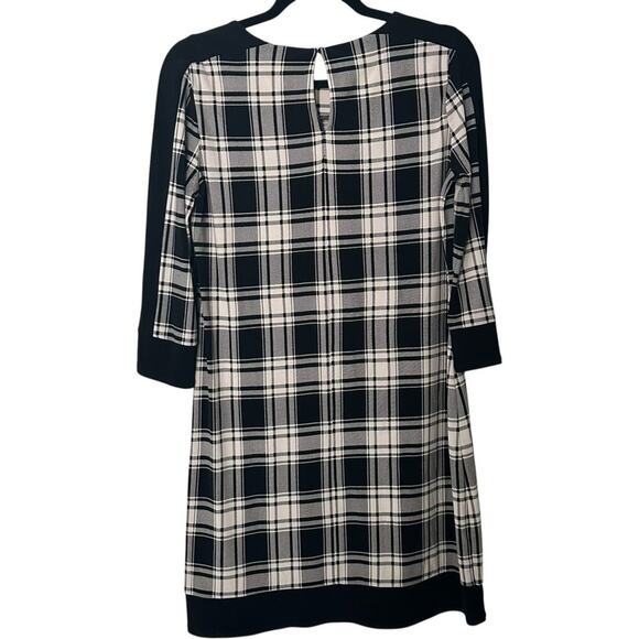 MICHAEL KORS Black and White Plaid Pullover Mini Dress 60s Style (P\M) - Picture 7 of 14